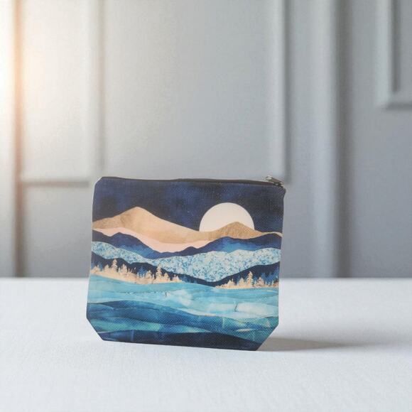 Sunflower Cosmetic Bag Black Floral Makeup Organizer - Picture 4 of 8